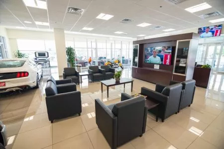 Reynolds Ford OKC dealership waiting room remodel